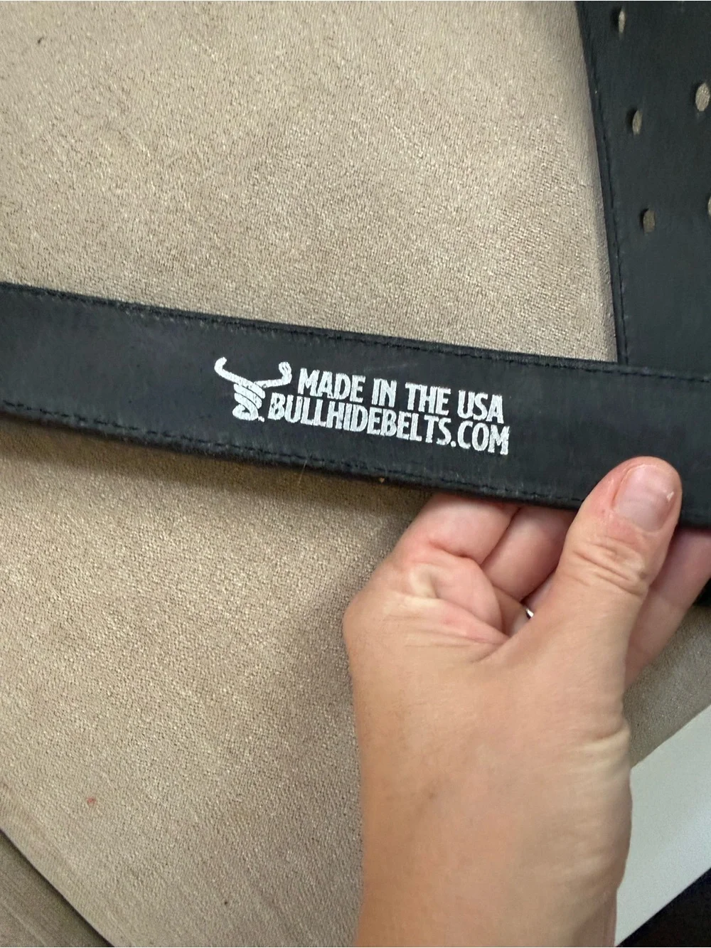 Bullhide Belts Black Full Grain Leather Casual Work Belt – Made in USA – Size 36